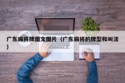 广东麻将牌图文图片（广东麻将的牌型和叫法）