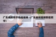 广东麻将教学教程视频（广东麻将视频教程初学）