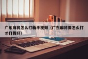 广东麻将怎么打新手视频（广东麻将要怎么打才打得好）