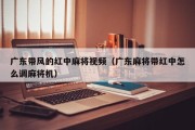 广东带风的红中麻将视频（广东麻将带红中怎么调麻将机）