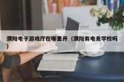 濮阳电子游戏厅在哪里开（濮阳有电竞学校吗）