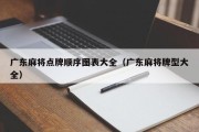广东麻将点牌顺序图表大全（广东麻将牌型大全）