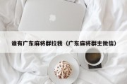 谁有广东麻将群拉我（广东麻将群主微信）