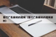 爱打广东麻将的视频（爱打广东麻将的视频素材）