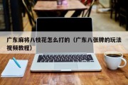 广东麻将八枝花怎么打的（广东八张牌的玩法视频教程）