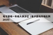 电子游戏一年收入多少亿（电子游戏市场比例2019）